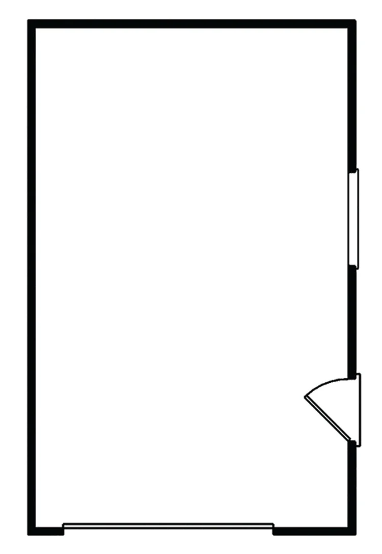 Jerrell Western One-Car Garage, E-Plan - Image 2