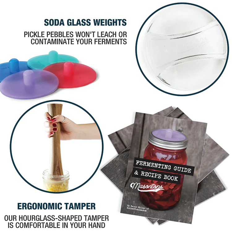 MASONTOPS COMPLETE MASON JAR FERMENTATION KIT: WIDE MOUTH - Image 3