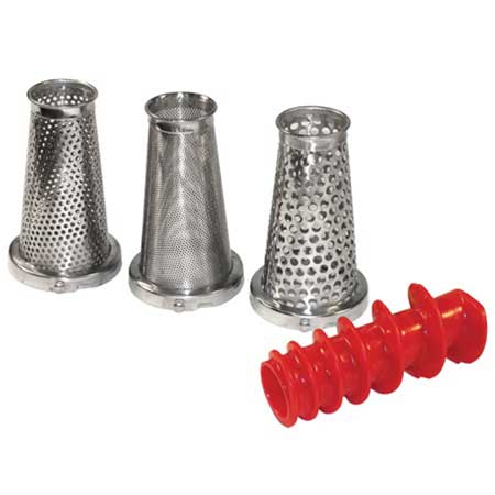 4 Piece Manual Food Strainer & Sauce Maker Accessory Kit
