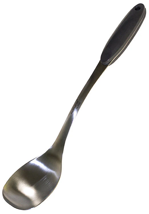 NATURAL HOME SOLID SPOON STAINLESS STEEL (CHARCOAL)