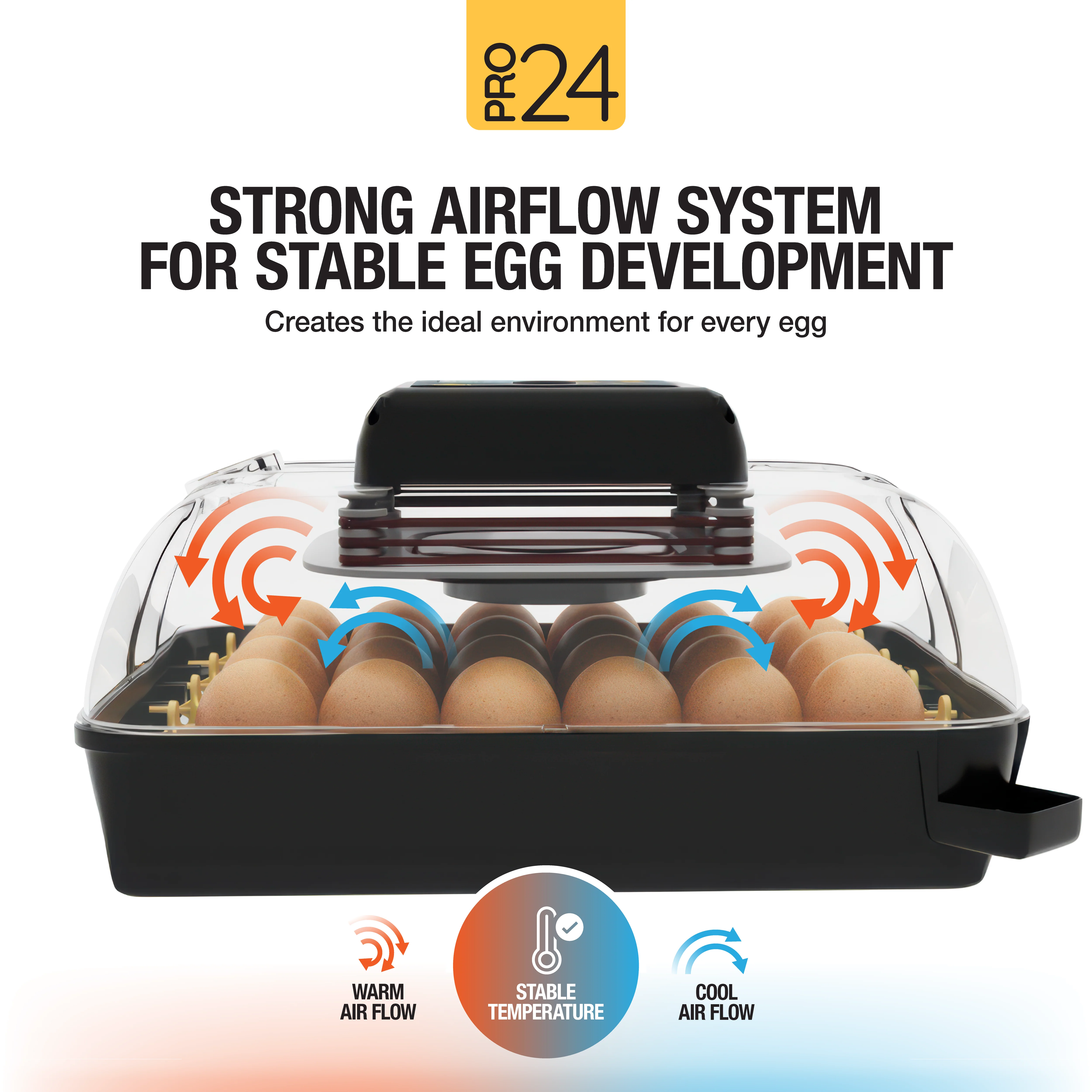 Pro24 Tabletop Automatic Egg Incubator (24 Eggs) - Image 2