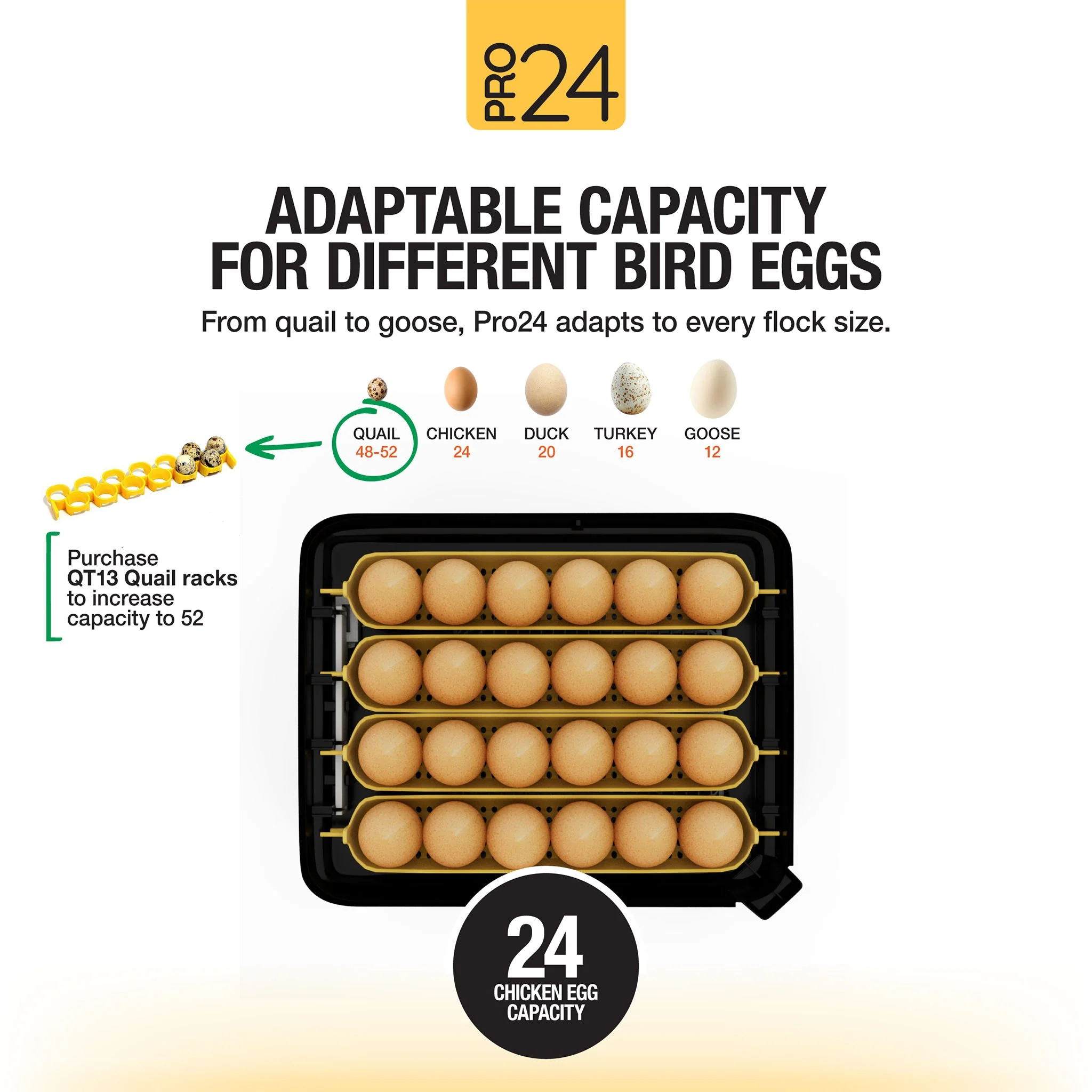 Pro24 Tabletop Automatic Egg Incubator (24 Eggs) - Image 9