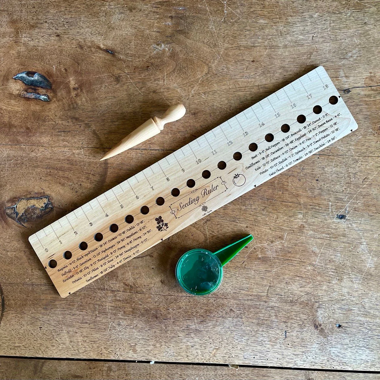Seeding Gift Set - Dibble, Seeder and Ruler - Image 2