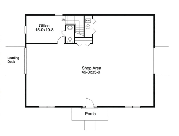 Shop With Office And Apartment, E-Plan - Image 2