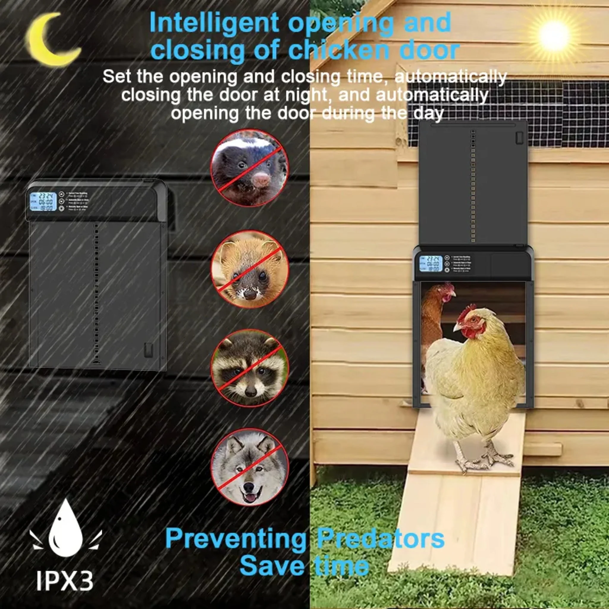 Smart Auto Chicken Coop Door with Timer - Image 4