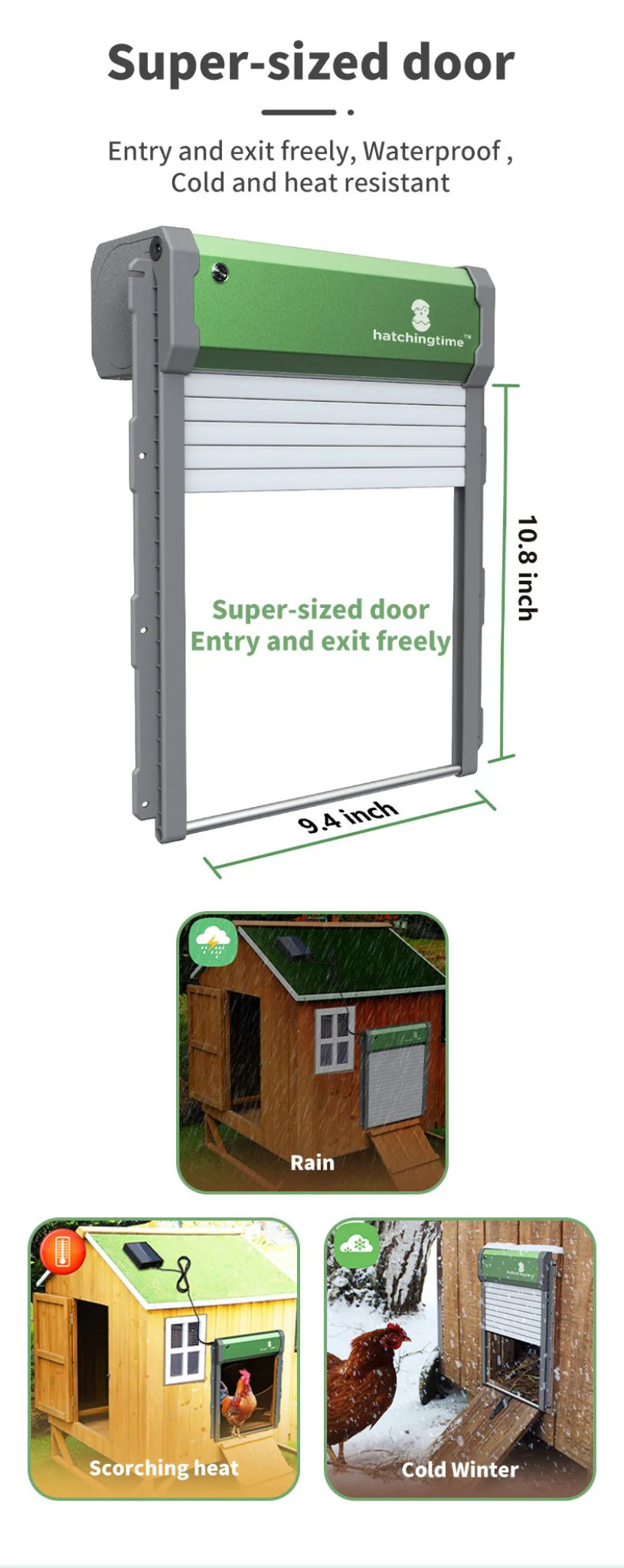 Sungate Solar Powered Automatic Chicken Coop Door with Remote - Image 10