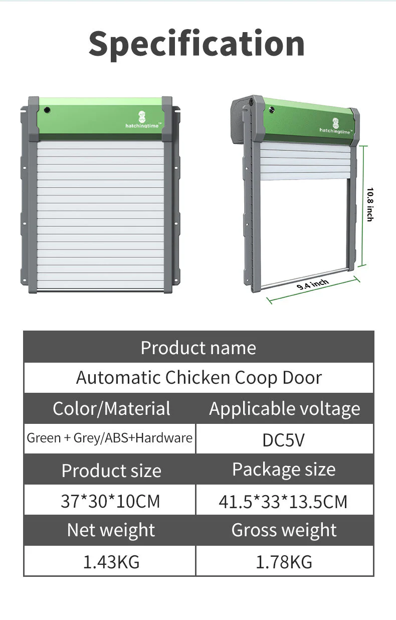 Sungate Solar Powered Automatic Chicken Coop Door with Remote - Image 12