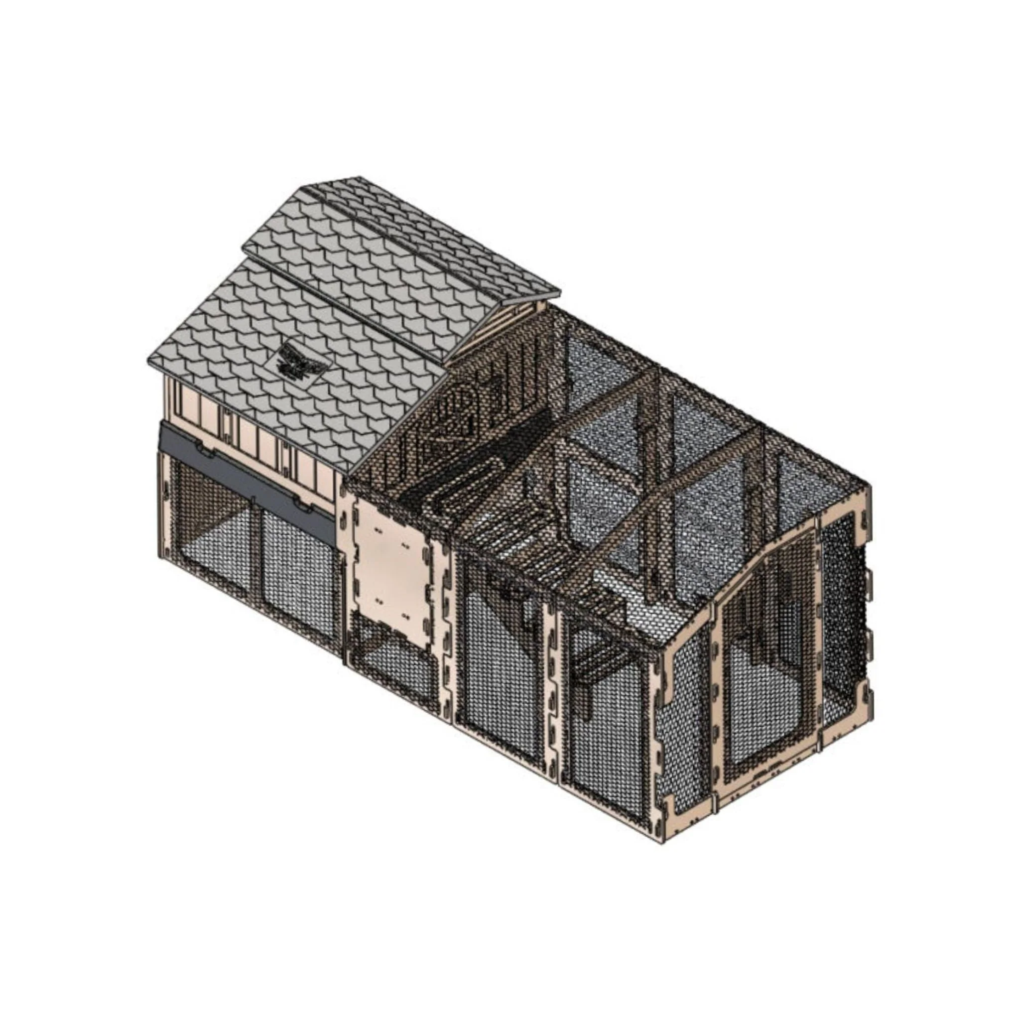 Standard Chicken Coop with Stand and Stairs & Run - Image 2
