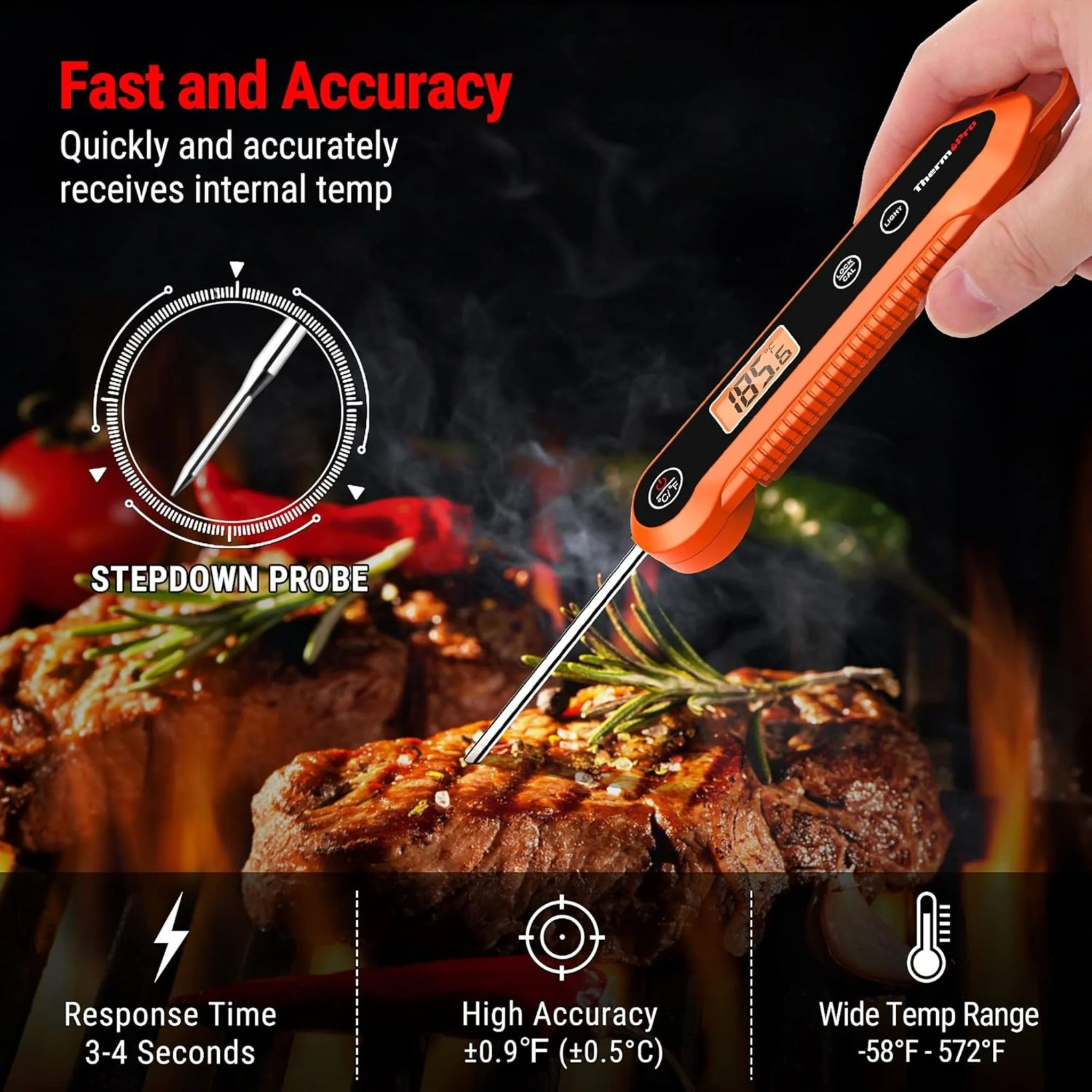 ThermoPro TP03H Instant Read Meat Thermometer - Image 2