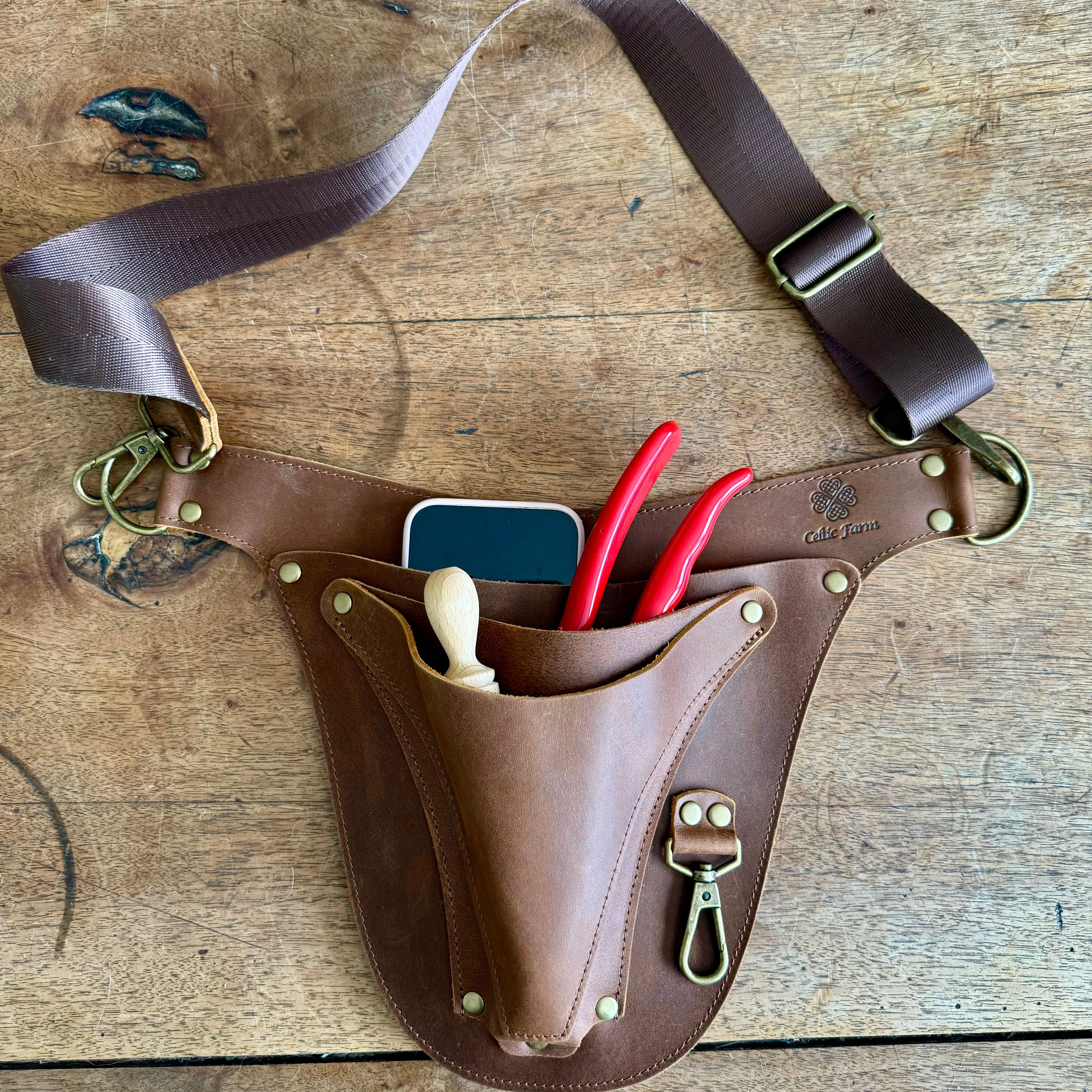 Ultimate Leather Garden Tool Belt & Holder - Extra Rivet Reinforced, Master Gardener Designed - Image 9