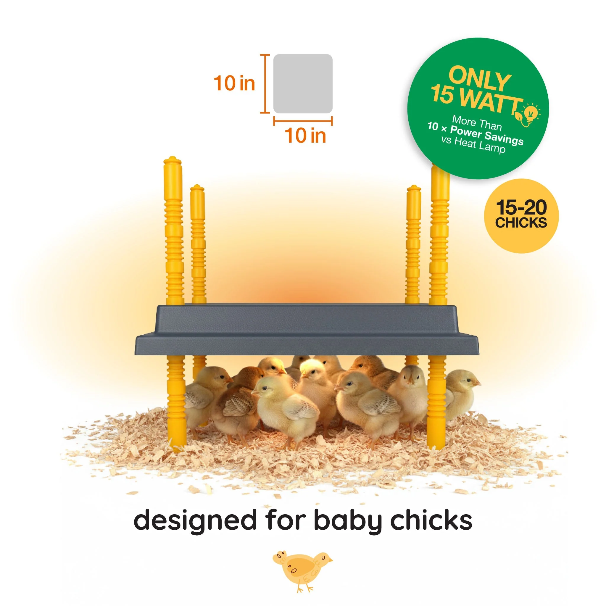 Warmzy Heating Plate (10" x 10") 15-20 chicks - Image 2