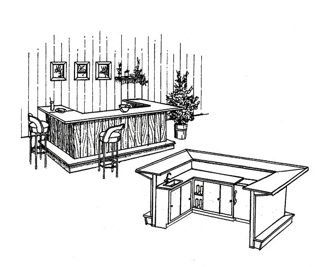 Wet Bar, E-Plan