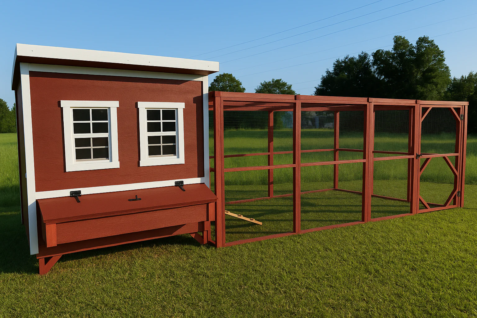 Wooden 8 Ft. Chicken Run (8’W X 8’L X 6’3”H) - Image 15