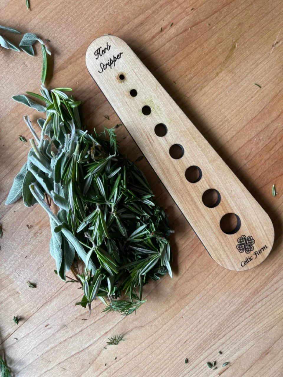Wooden Herb Stripper - US Made / American Maple - Image 3